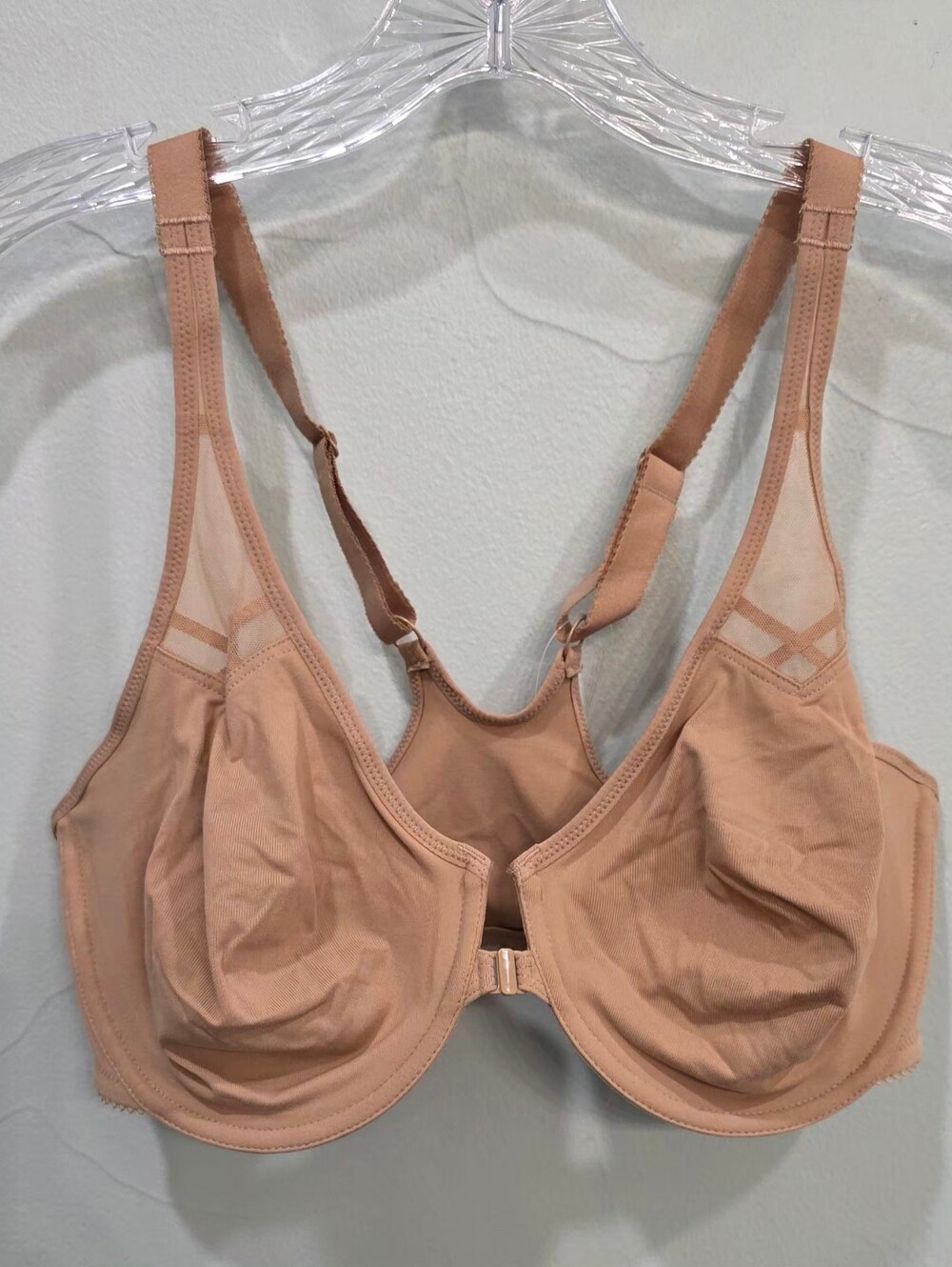 Front‑Closure Unlined Racer Back Bra - 36DD - Picture 3 of 7